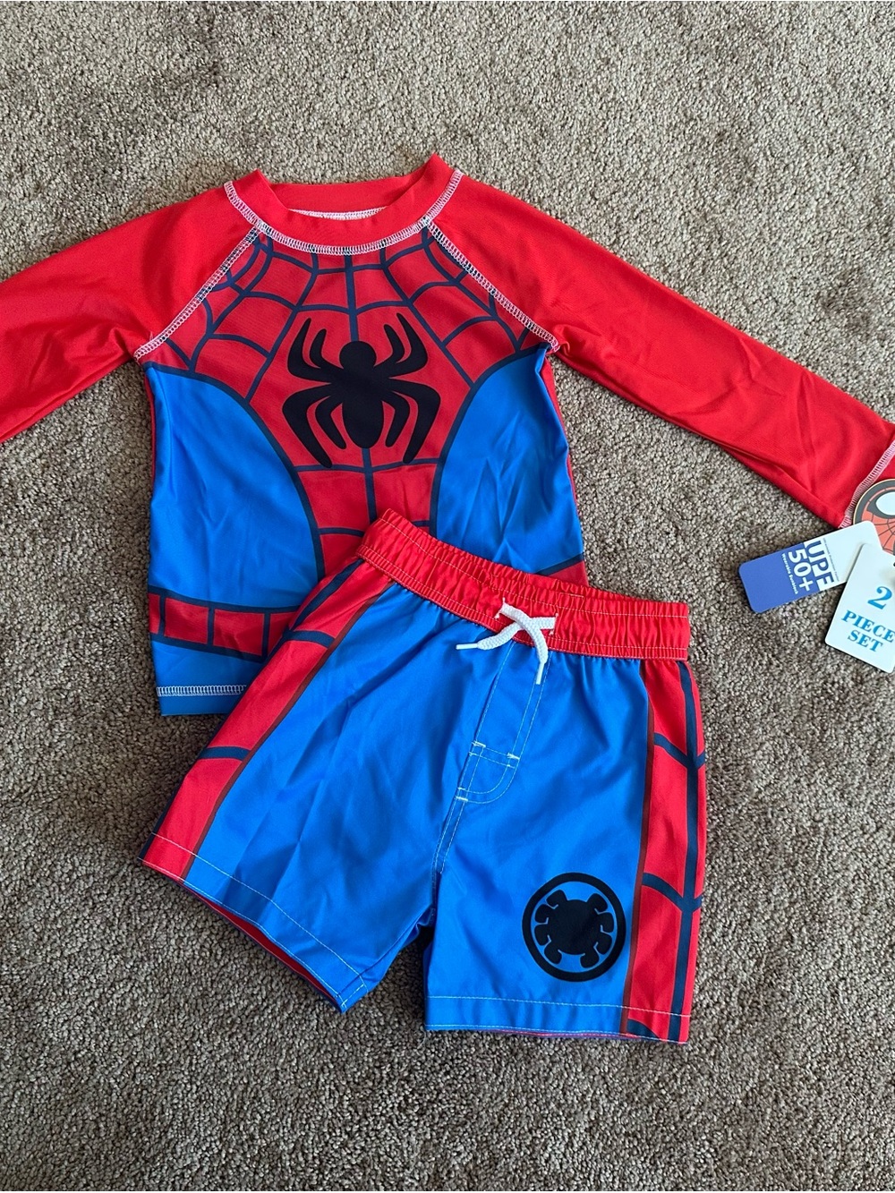 Kids Red & Blue Spider-Man Swim Set